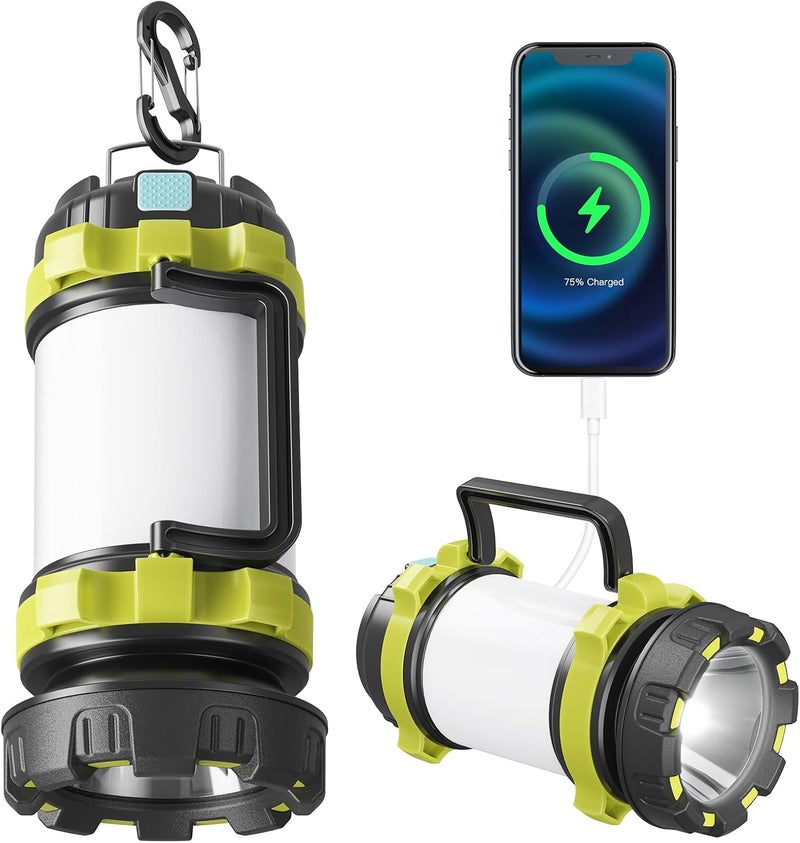 AlpsWolf Camping Lantern Rechargeable, Led Lantern Camping Flashlight with 4000 Capacity, 6 Modes, IPX4 Waterproof, Portable Rechargeable Lanterns for Power Outage, Hiking Hurricane Outdoor - Image 1